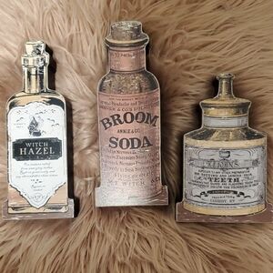 Vintage Apothecary -Halloweeny Decor Set Wood Decor